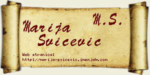Marija Svičević vizit kartica